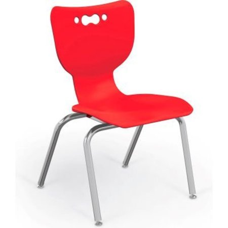 MOORECO BaltÂ Hierarchy 14" Plastic Classroom Chair - Set of 5 - Red 53314-5-RED